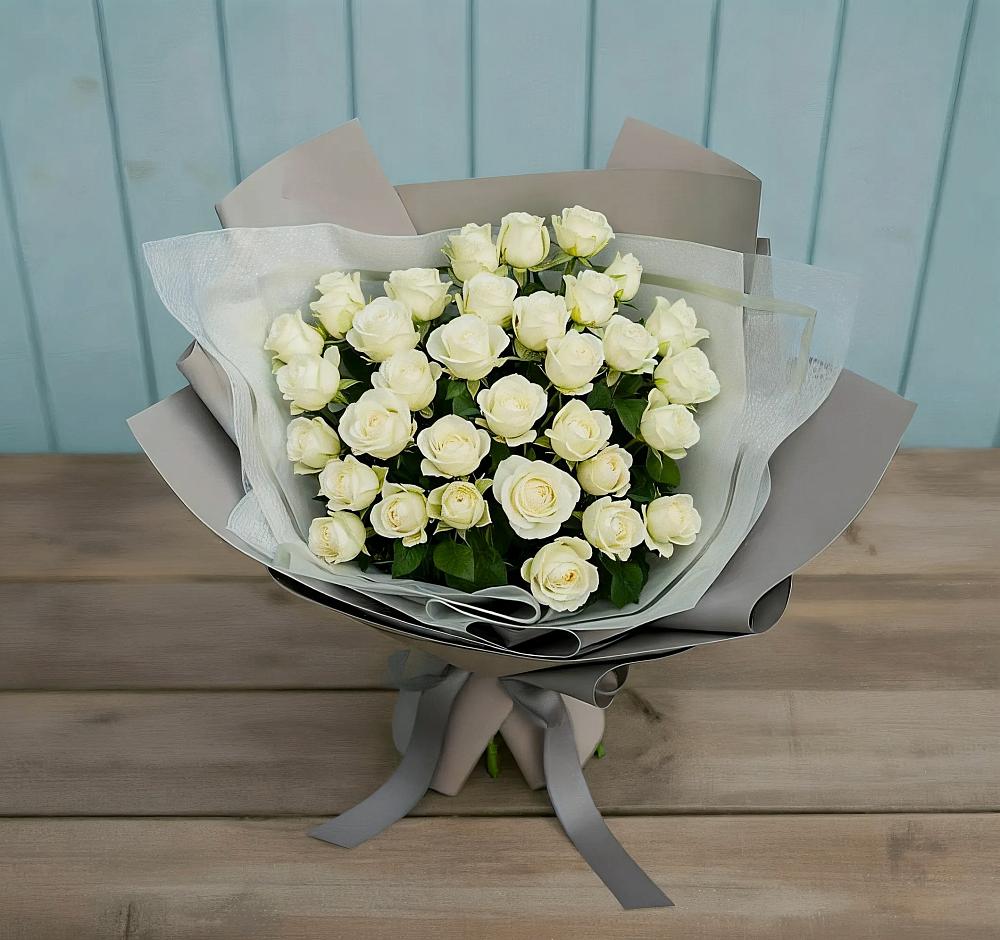 Букет Белоснежная нежность в Ярославской Краснодарский край