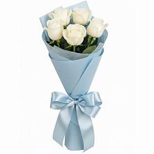 Букет 5 Белых роз Проуд #REPLACE_PRED# Ярославской Краснодарский край