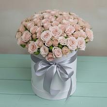 Цветочная композиция из Розы в шляпной коробке в Ярославской Краснодарский край