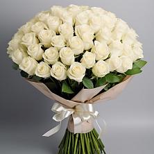Букет 101 беля роза Белоснежка в Ярославской Краснодарский край