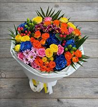 Букет цветов из:  Розы и Хризантемы в Ярославской Краснодарский край