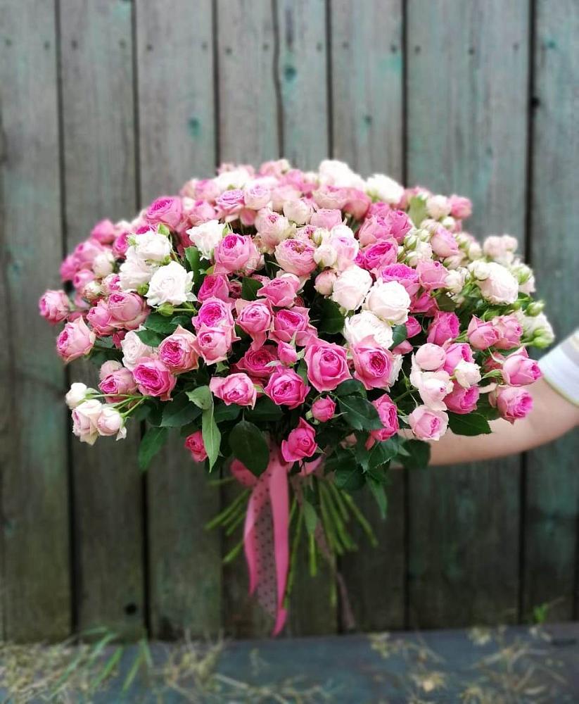 Букет Розовые кустовые розы Натали и Лав Лидия в Ярославской Краснодарский край