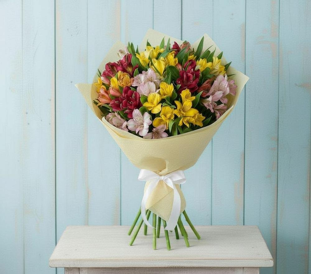 Букет цветов из: Альстромерии в Ярославской Краснодарский край
