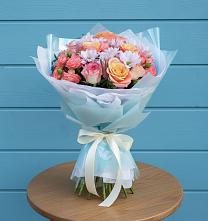 Букет цветов из:  Хризантемы и Розы в Ярославской Краснодарский край