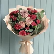 Букет цветов из:  Гвоздики и Розы в Ярославской Краснодарский край