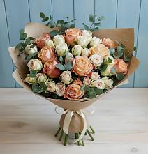 Букет цветов из:  Альстромерии и Розы #REPLACE_PRED# Ярославской Краснодарский край