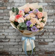 Букет цветов из:  Розы, Лизиантусы и Гвоздики #REPLACE_PRED# Ярославской Краснодарский край